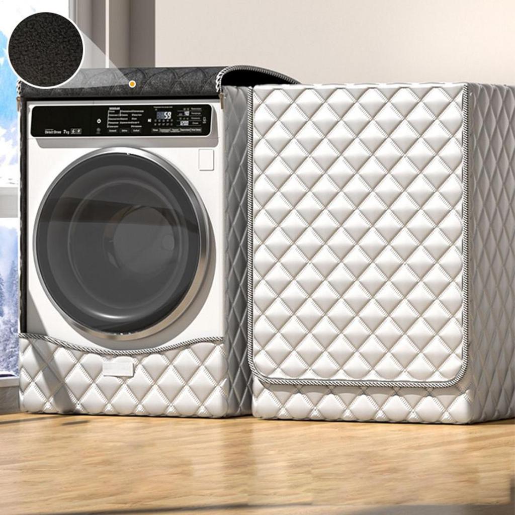 Washing machine cover Fleece-lined washing machine cover Waterproof and sun-protective bathroom cover Dryer cover