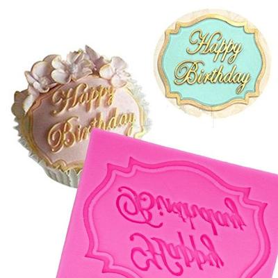 Silikonform Schokolade Fondant Kuchen Dekoration Werkzeuge Cupcake Form HAPPY BIRTHDAY Backform