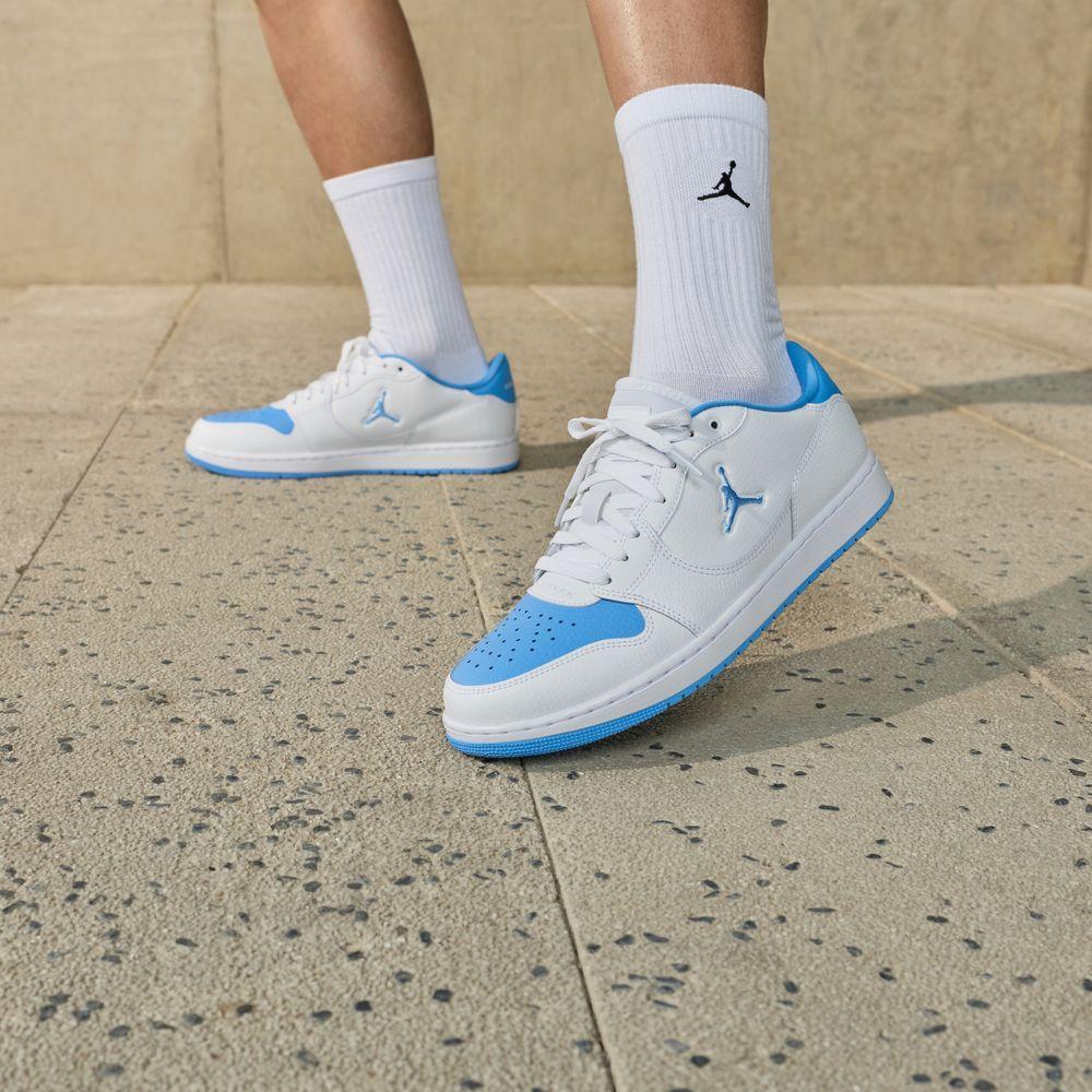 Jordan COURT CONNECT Low top Skateboard Shoes Men s White Blue 43