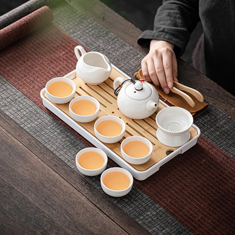 Business Event Gifts Ceramic Tea Set Tea Sea Xishi Pot Combination Set Teapot Leather Bag Gift Box