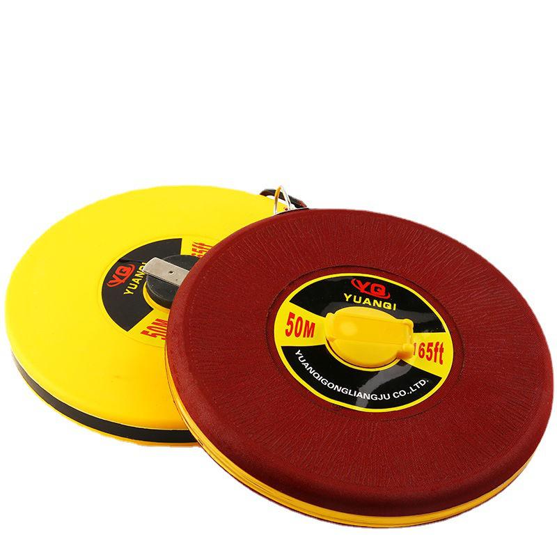 50m Waterproof Fiber Tape Measure - Durable Soft Engineering Measuring Tape for Precise Measurements