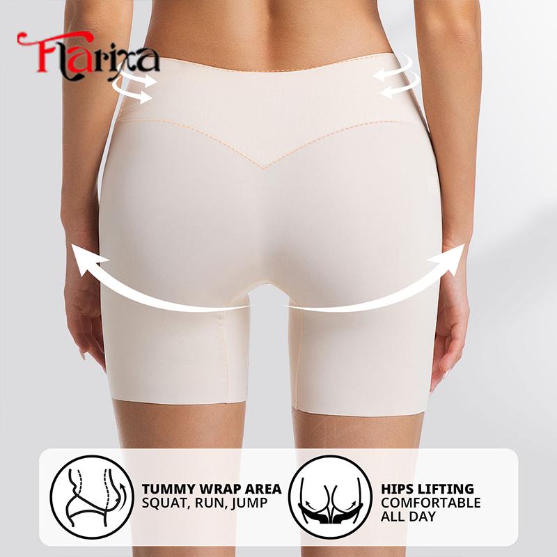 Dames Naadloze Anti-Schuur Shorts Panty Hoge Taille Buikcontrole Veiligheidsshorts Onder Jurk Shapewear
