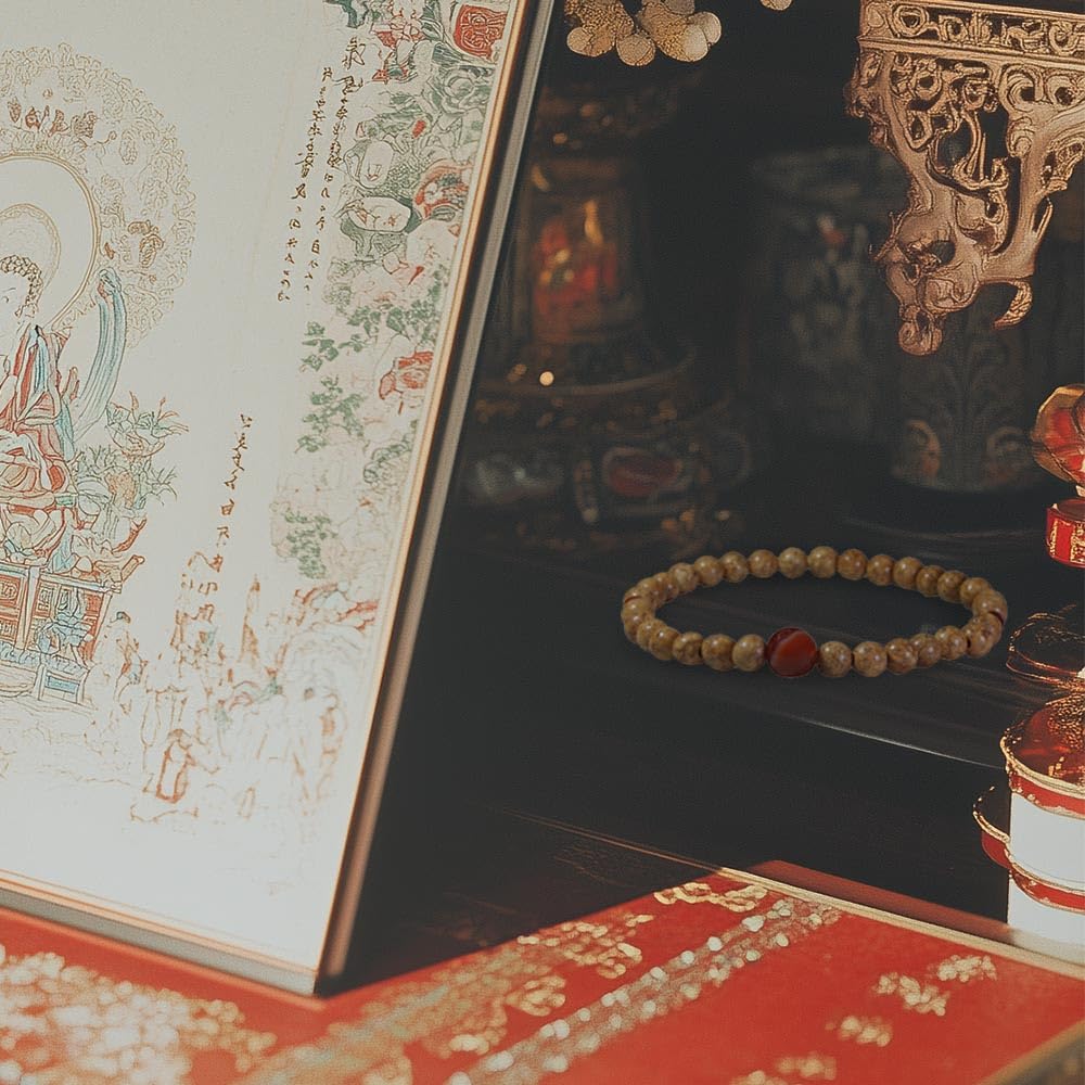 Approximately 5mm Bodhi Tree Bracelet, Buddhist Prayer Beads, Obsidian, Rosary, Natural Stone, Amulet, Birthstone, Protection from Evil, Power Stone,