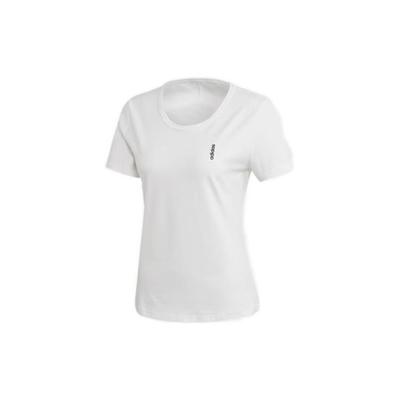 Logo Print Round Neck Pullover Breathable Short Sleeve T-Shirt Women T-Shirt White EI4628