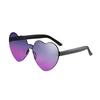 Love Heart Shape Sunglasses Women Rimless Frame Tint Clear Lens Colorful Sun Glasses Female Red Pink Yellow Shades Travel