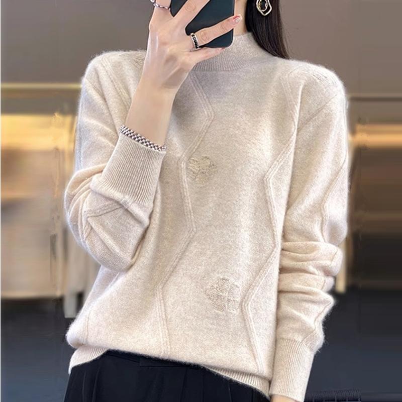 

DIMANAF 2023, женские свитера, зимний осенний пуловер, топы, женские полосатые шерстяные трикотажные футболки с круглым вырезом, базовые однотонные футболки, красная рубашка