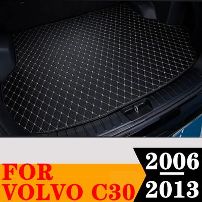 Sinjayer Car AUTO Trunk Mat ALL Weather Tail Boot Luggage Pad Carpet Flat Side Cargo Liner Cover Fit For Volvo C30 2006