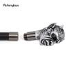 Silver Resin Skull Monster Head Walking Cane Fashion Decorative Steel Stick Gentleman Elegant Cosplay Cane Knob Crosier 94cm