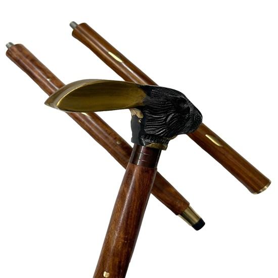 Rabbit Head Walking Cane, Designer Stick Cane, Gentlemen Gift, Fancy Stick For Men