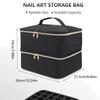 Large Compartment Nails Polish Storage Organizers With EVA Lined Interior Fit Bottles Polish Tool Lamp Travel Case