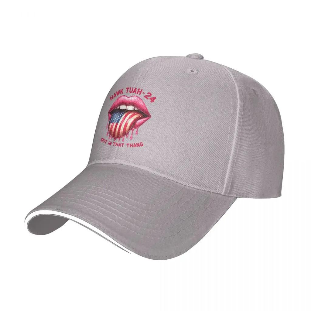Hawk Tuah Funny Meme Baseball Caps Vintage Sandwich Hats for Men Women Breathable Headwear Sport