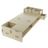 Wood Monitor Stand Drawers Computer Laptop Printer Riser Desk Rice White