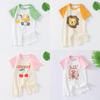 Baby Cotton Short Sleeve Romper With Bonefree Shoulder Closure For Newborns Summer Wear