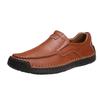 Fashion Mens Genuine Leather Loafers Non Slip Walking Flats Breathable Outdoor Slip on Casual Shoes for Male Work Office Driving Sneaker