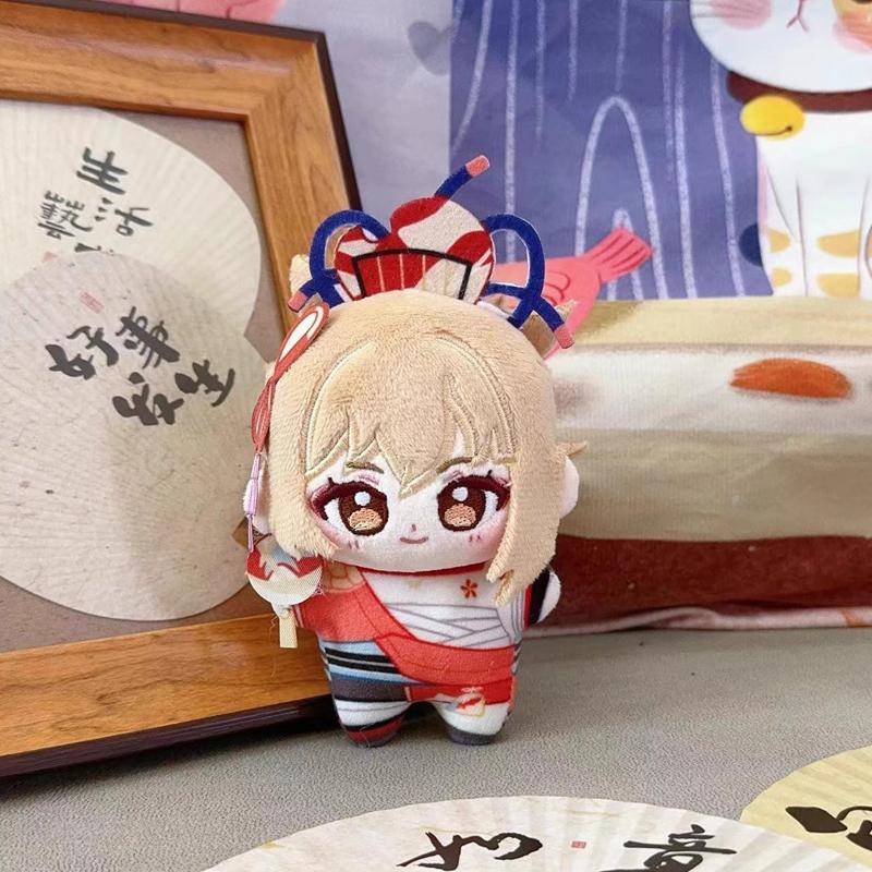 Anime Genshin Impact Plush Doll Raiden Shogun Kamizato Ayaka Mavuika Yae Miko Lyney Kinich Toy Key Chain Small Pendant Gift