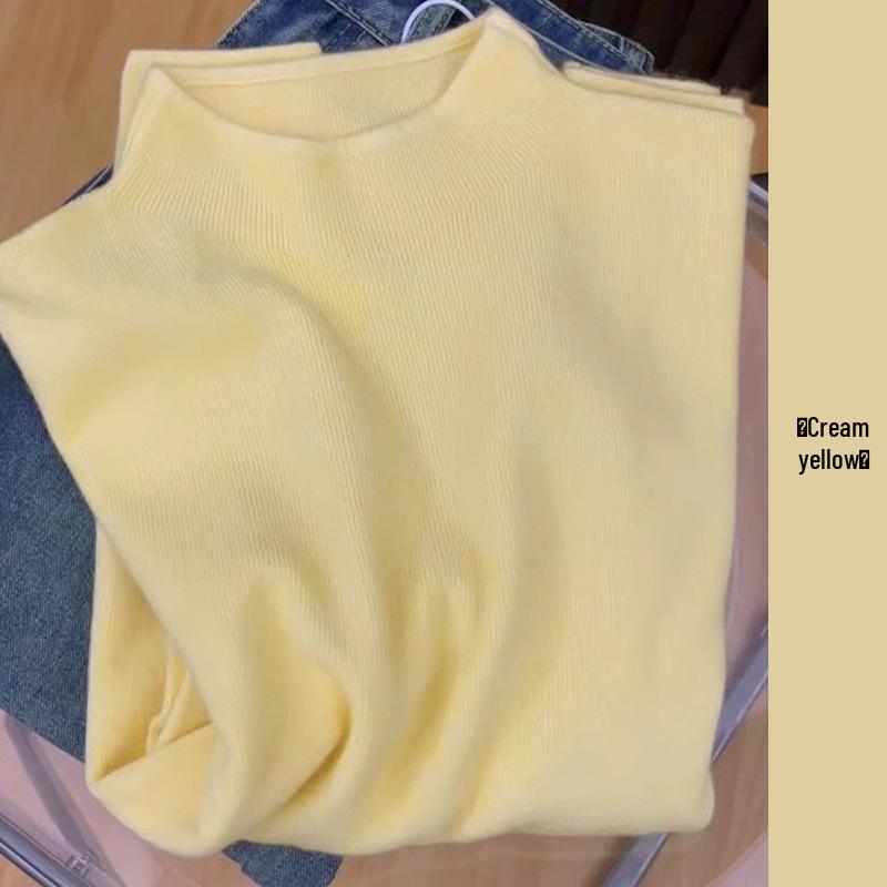 Women's Pink Knit Sweater - Korean Style, Early Autumn 2025 Collection