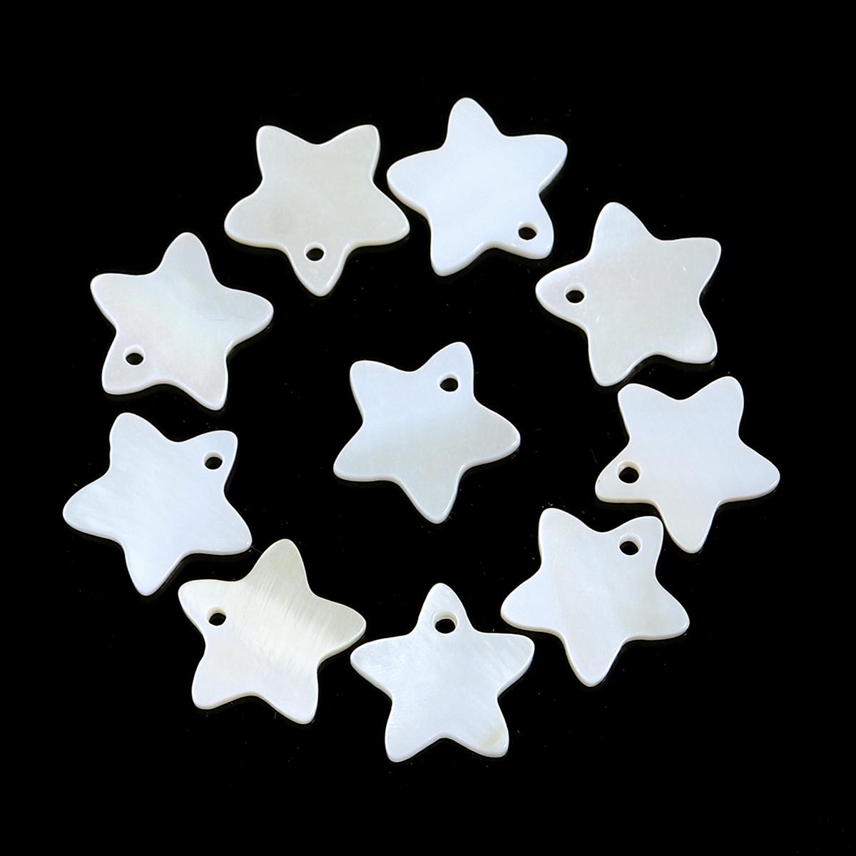 

2-10pcs White Heart Star Cross Shell Shape Natural Freshwater Shell Pendant Charms For Jewelry Making DIY Necklace Earrings