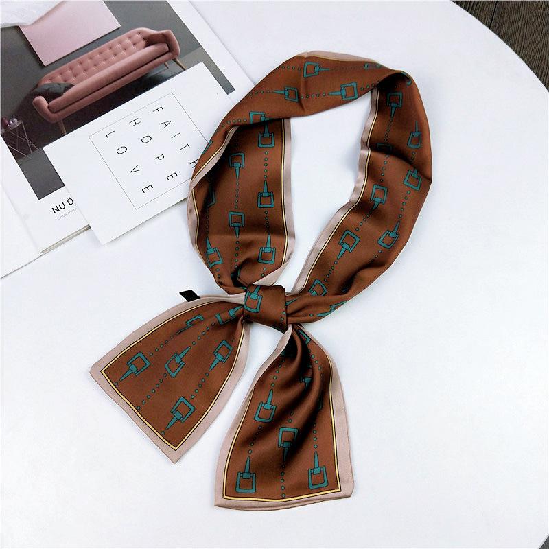 Pingjiao stil nou, primăvară și toamnă, decorațiuni profesionale, eșarfă mică de mătase, versatilă, eșarfă pentru femei, curea îngustă de păr lung, curea pentru geantă de cravată