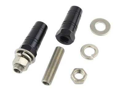 POSH 098103-06 Motorcycle Accessories Sequential Extension Stays 1.6 Inches (40 Mm) Black M10x40mm Stainless Steel Stud Bolts