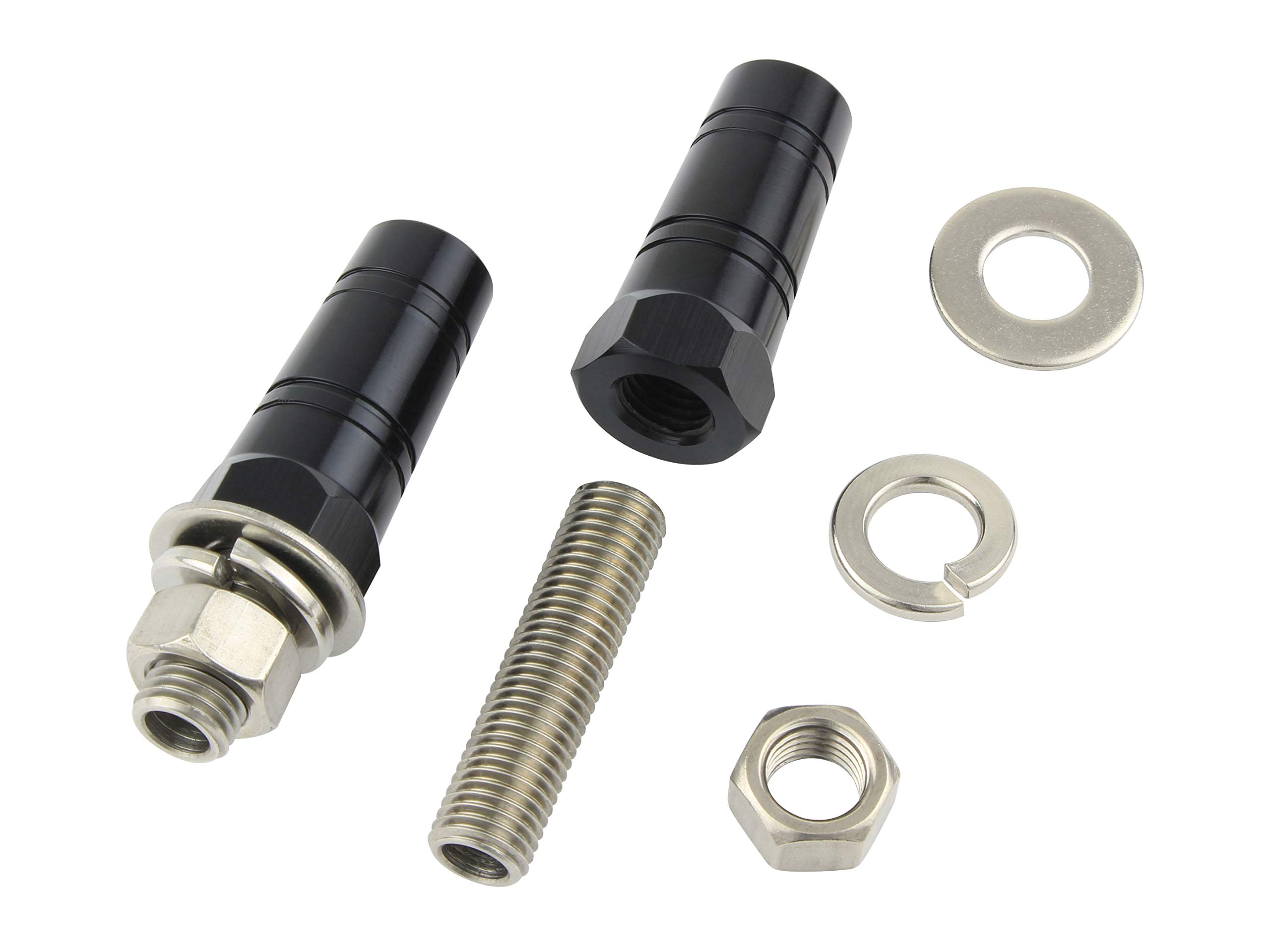 

POSH 098103-06 Motorcycle Accessories Sequential Extension Stays 1.6 inches (40 mm) Black M10x40mm Stainless Steel Stud Bolts 40mm чорний