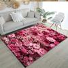 Rose Customize Your Name Area Rug Suitable for Dining Room Playrooms Dormitory Outdoor Anti-slip Rug Office Home Decor Wedding Party Gift