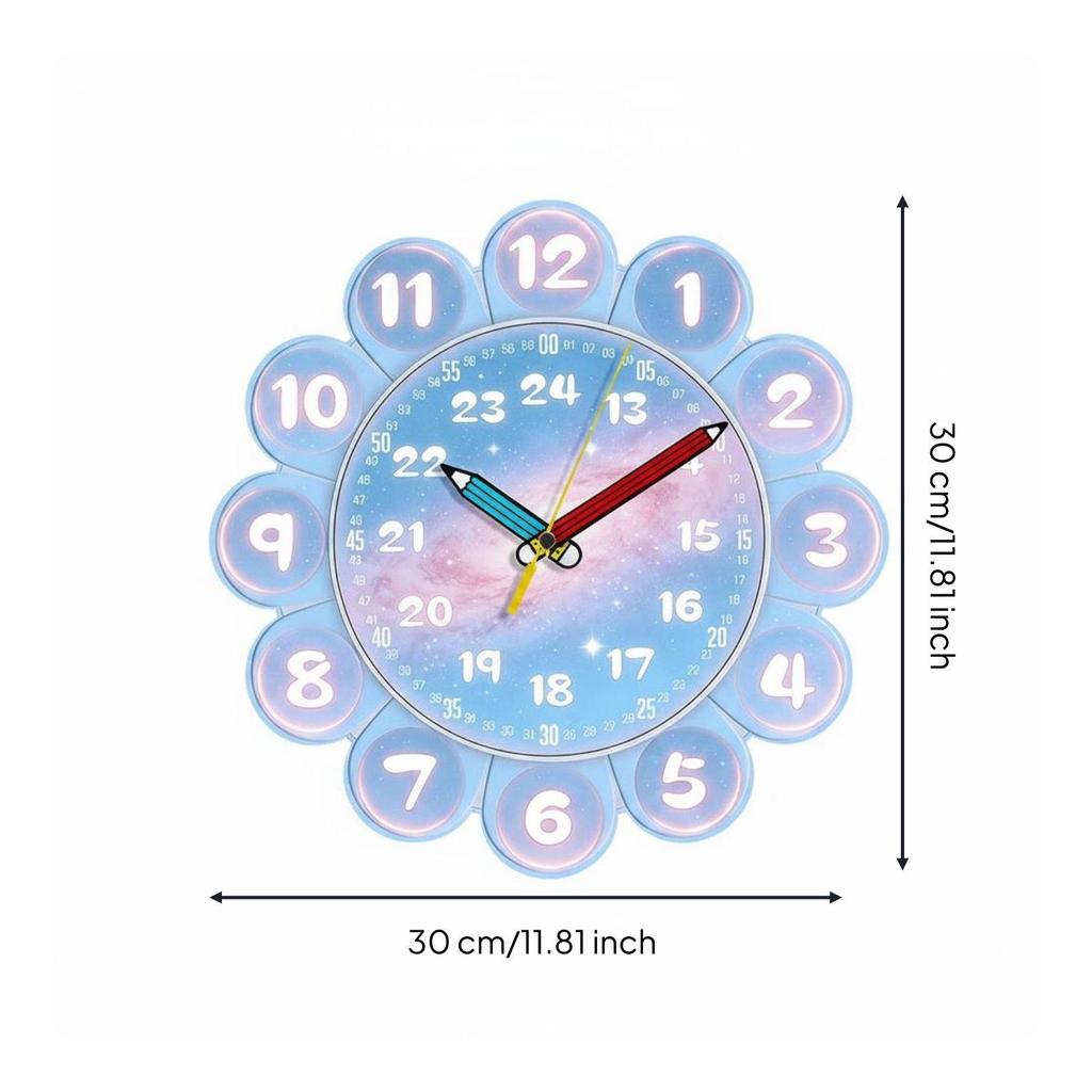 Kinderzeit Lernuhr Leicht zu lernen Bunte analoge Uhr