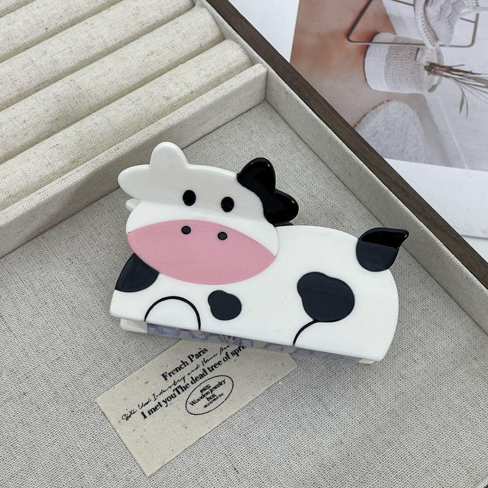 Cow Panda Hair Claw Cat Acetic Acid Hair Claw Simple Animal Claw Clip Ladies