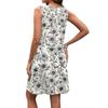 Women's V-neck Casual Beach Vacation Style Vintage Solid Color Sleeveless Splicing Dresses