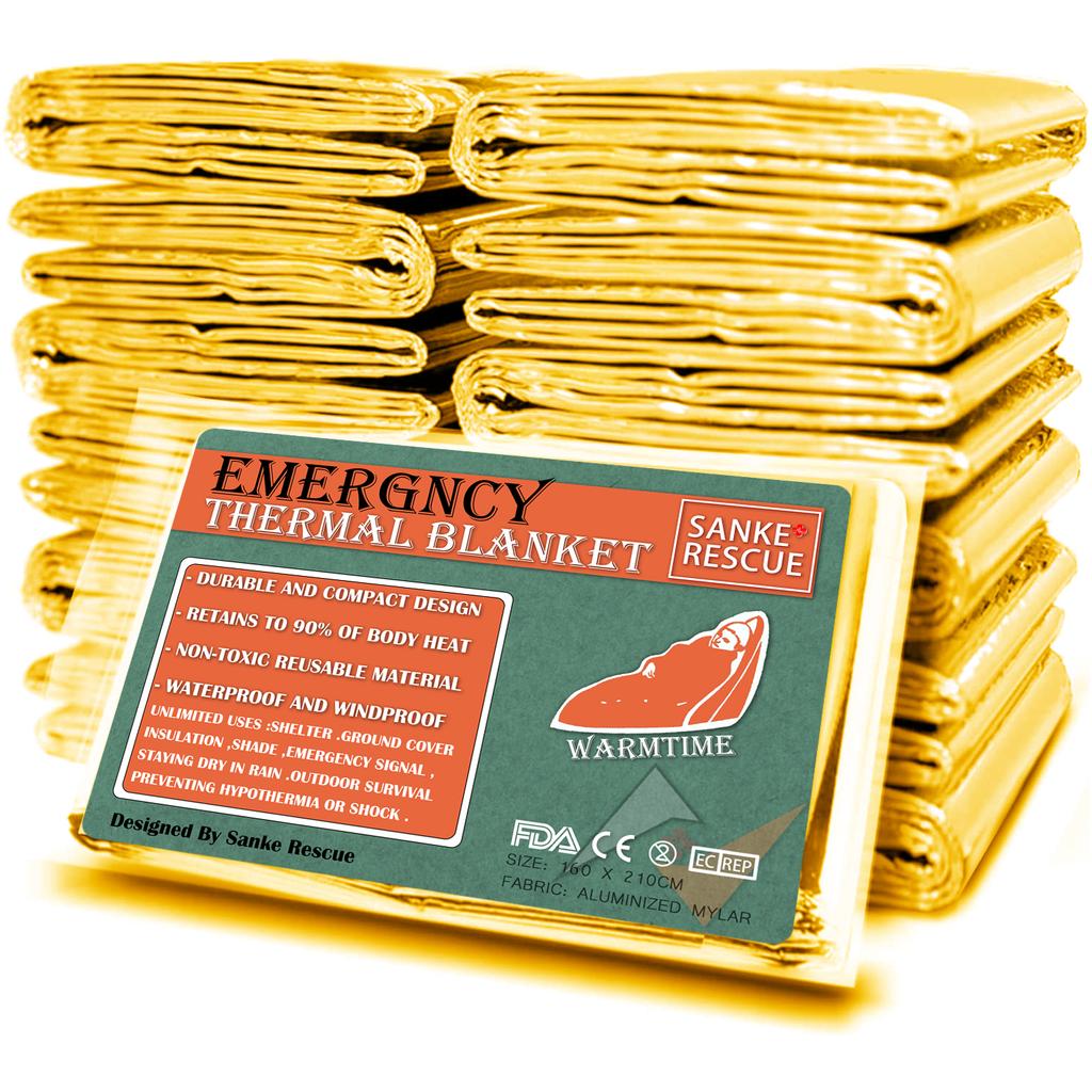 Hypothermia Rescue First Aid Kit Camp Keep Foil Mylar Lifesave Warm Heat Bushcraft Outdoor Thermal Dry Emergent Blanket Survive
