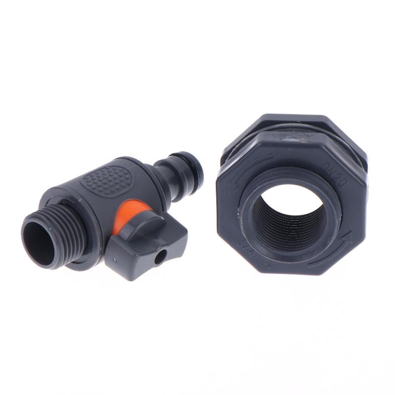 1 szt. Wytrzymały Adapter Zbiornika Wody z Zaworem PVC/IBC Adapter Beczki na Wodę Szybki Montaż Zestaw Złączy do Zbierania Wody Deszczowej