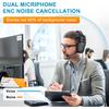Bluetooth Headset, 60hrs Noise Canceling V5.2 Over Head Headphones, Single Ear Trucker Wireless Headset with Mic, Mute Button, Multipoint, for Phones