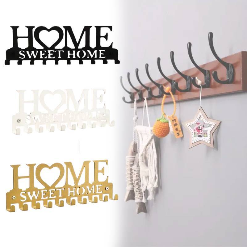 Key Hanger Wall Decorative Rack Gold Multi Functional Household Storage Supplies