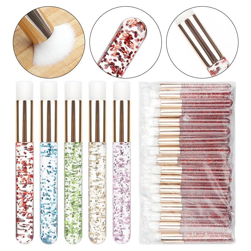 Wholesale  Crystal Eyelash Cleaning Brushes For Eyelash Extensions Nose Blackhead Cleansing Brushes Lash Comb Makeup Tools