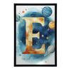 Kosmiczna Litera E - Plakat Dekoracyjny Do Pokoju Dziecięcego Kosmiczna Litera E - Plakat Dekoracyjny Do Pokoju Dziecięcego, 50X70 Cm, Rama Drewniana