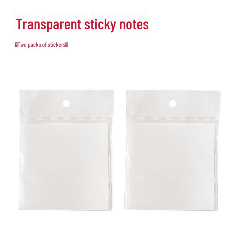 Cute Transparent Sticky Notes with Strong Adhesive - Invisible, Removable, and Perfect for Students
