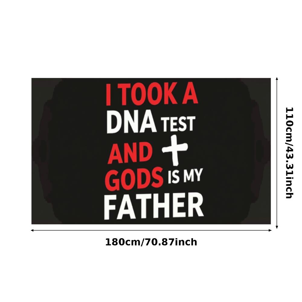 Inspirational Design Religious Banner Vibrant Colors Family Quote Graphic Print Bold Text Faith Design for Faith-Based Event