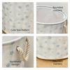 Cute Dirty Clothes Basket Round Shape Sundries Storage Basket Foldable Laundry Basket  Dormitory