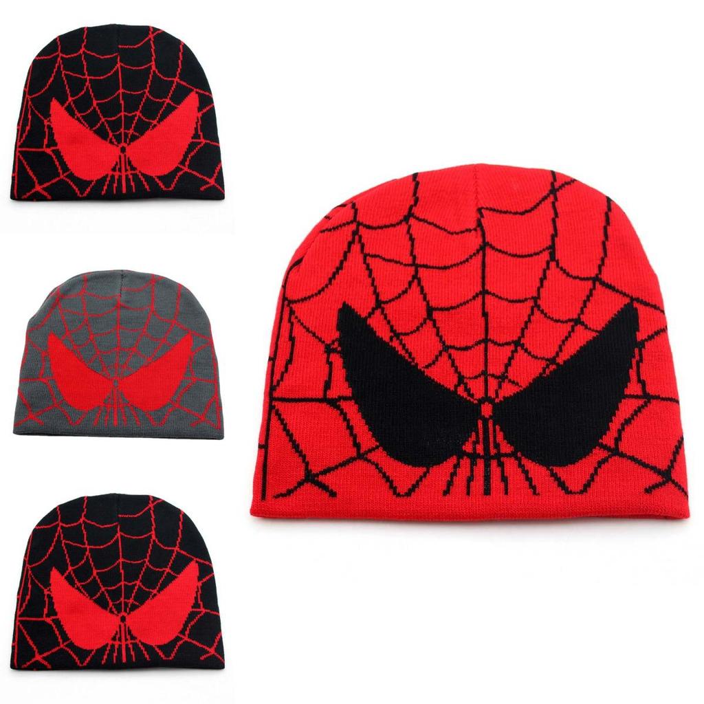 Spiderman Jacquard Knitted Beanie Hat Premium Quality Winter Accessory For Men And Women