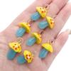1 pezzo [17x16mm] Perline a forma di fungo in Vetro Colorato Dipinte a Mano Perline Fungo Tridimensionali Accessori Fai da Te per Gioielli Fatti a Mano