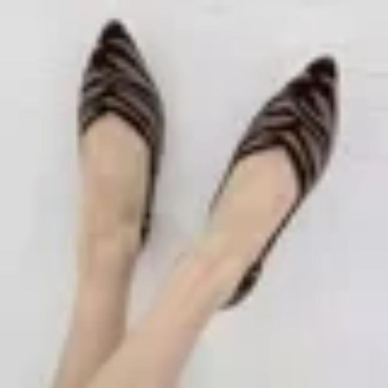 Spring and autumn flat shoes fashion leisure Women's flat shoes pointed knitting elastic comfortable boutique shoes