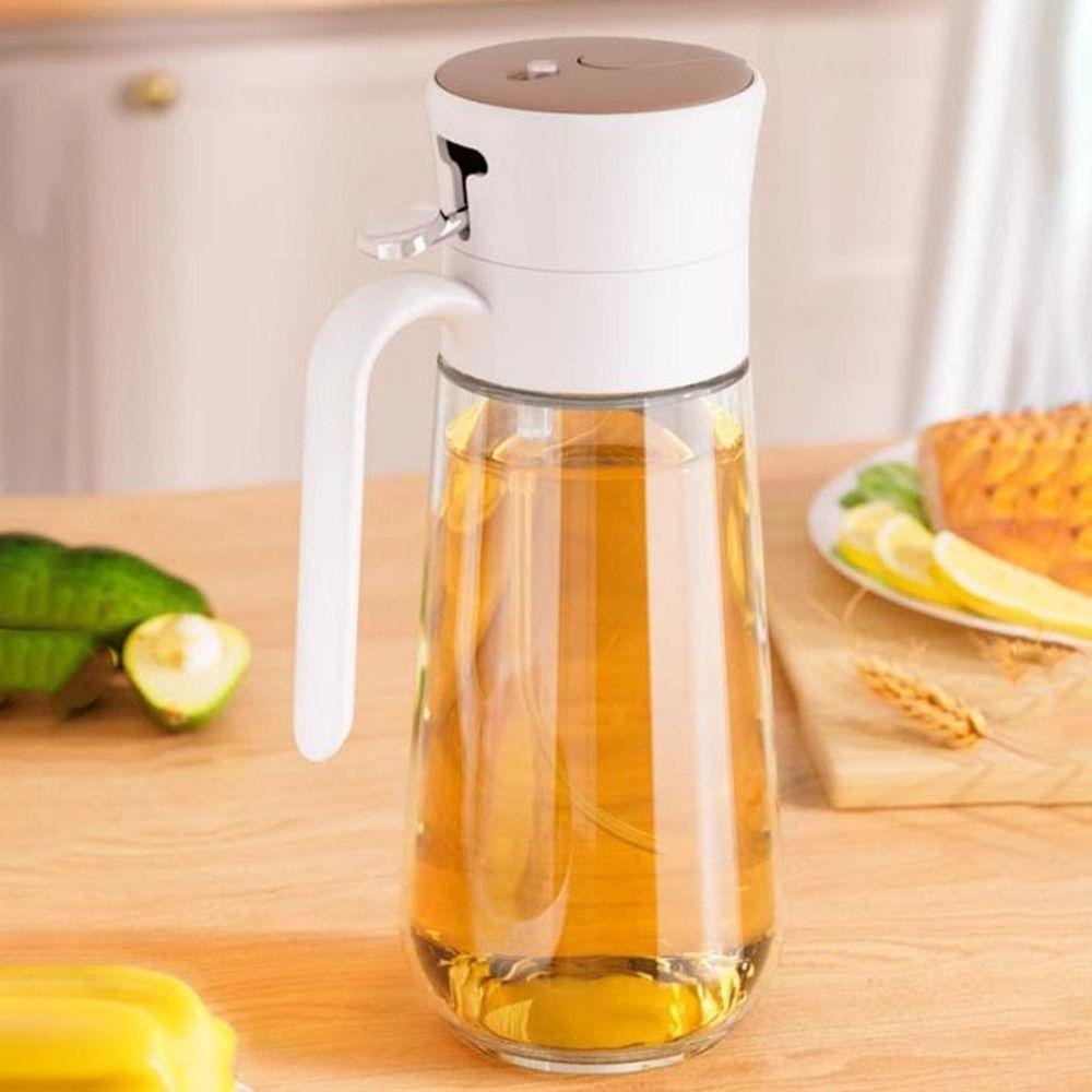 Leakproof 2 in1 Oil Sprayer Food Grade Glass Sauce Seasoning Container Oil Spray Bottle  Air Fryer