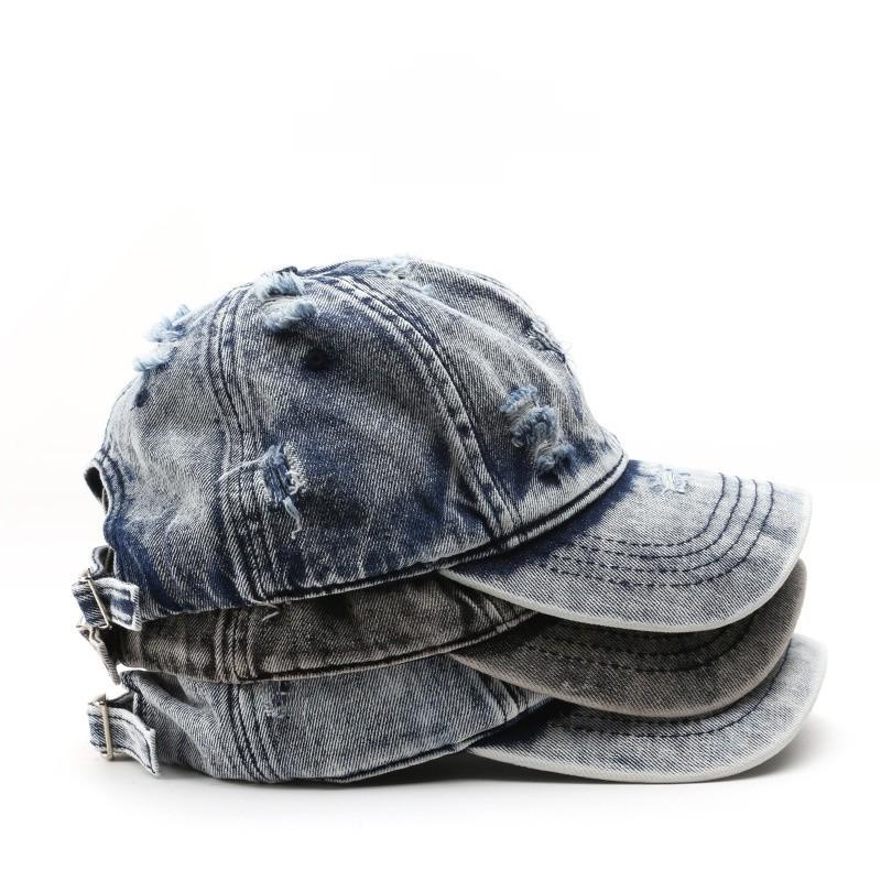 Cotton Denim Baseball Cap With Curved Brim Waterproof Breathable Sun Hat For Outdoor Activities