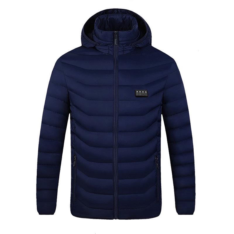 USB Heated Cotton Coat with Four-Zone Heating for Autumn and Winter