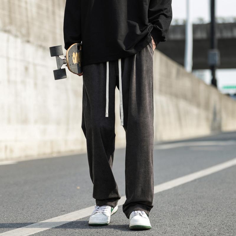 Pants Men's Spring and Autumn New Men's Corduroy Pants Casual Pants Loose Straight Floor Mopping Pants Long Pants Big Goods Main Push