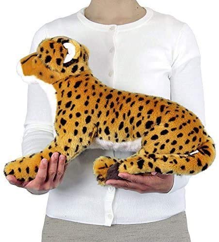 Carolata Cheetah Plush Toy (Parent/Real Animal Family/Soft Touch) Realistic Animal Toy Doll Gift Present Birthday (Twice Tested) / Christmas Present