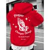 European and American fashion men's autumn prayer print soft and comfortable hooded sweatshirt outdoor street style clothing