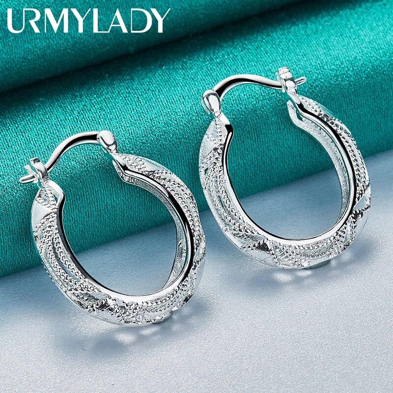 URMYLADY 925 Sterling Silber Drachen Hohl Ohrringe Ohrschlaufen für Frauen Charm Hochzeit Mode Party Schmuck