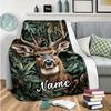 Deer Customize Your Name Outdoor Blanket Used For Chair Office Sofa Bed Camping Soft And Warm Giving Friends And Relatives Birthday Graduation Gift
