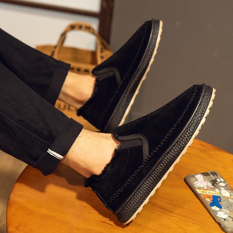 

Модные зимние ботинки мужские 2024 года, новый стиль, плюс бархат, тепло и толстые, с низким вырезом, нескользящие и водонепроницаемые зимние ботинки для мужчин, модная повседневная обувь 44 чёрный
