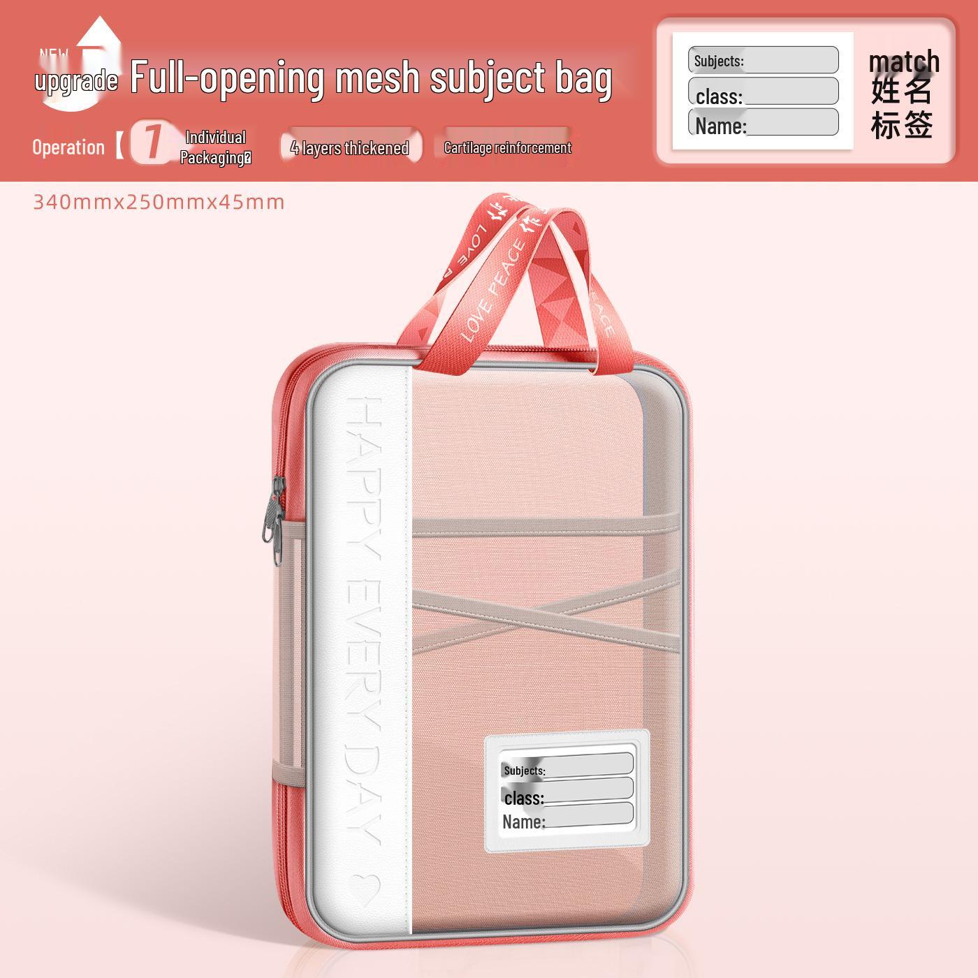 A4 Transparent 4-Layer Mesh File Bags with Zipper and Large Capacity 980₽